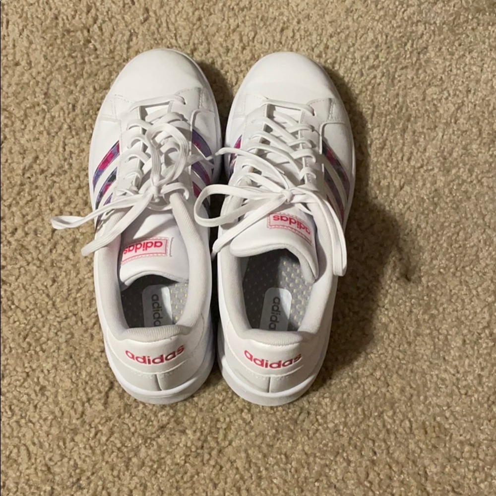 White Floral Adidas